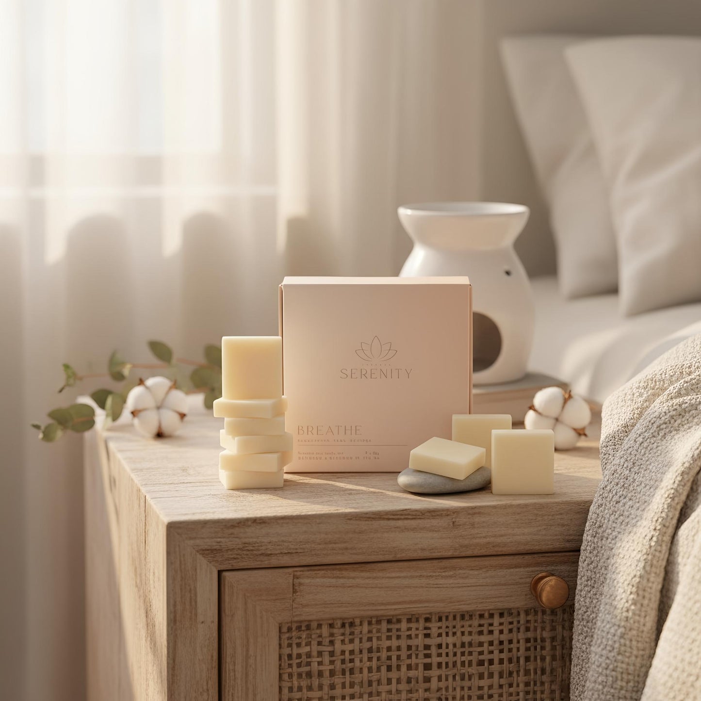 Serenity Breathe Set of 9 Wax Melts Eucalyptus,Sage & Vetiver