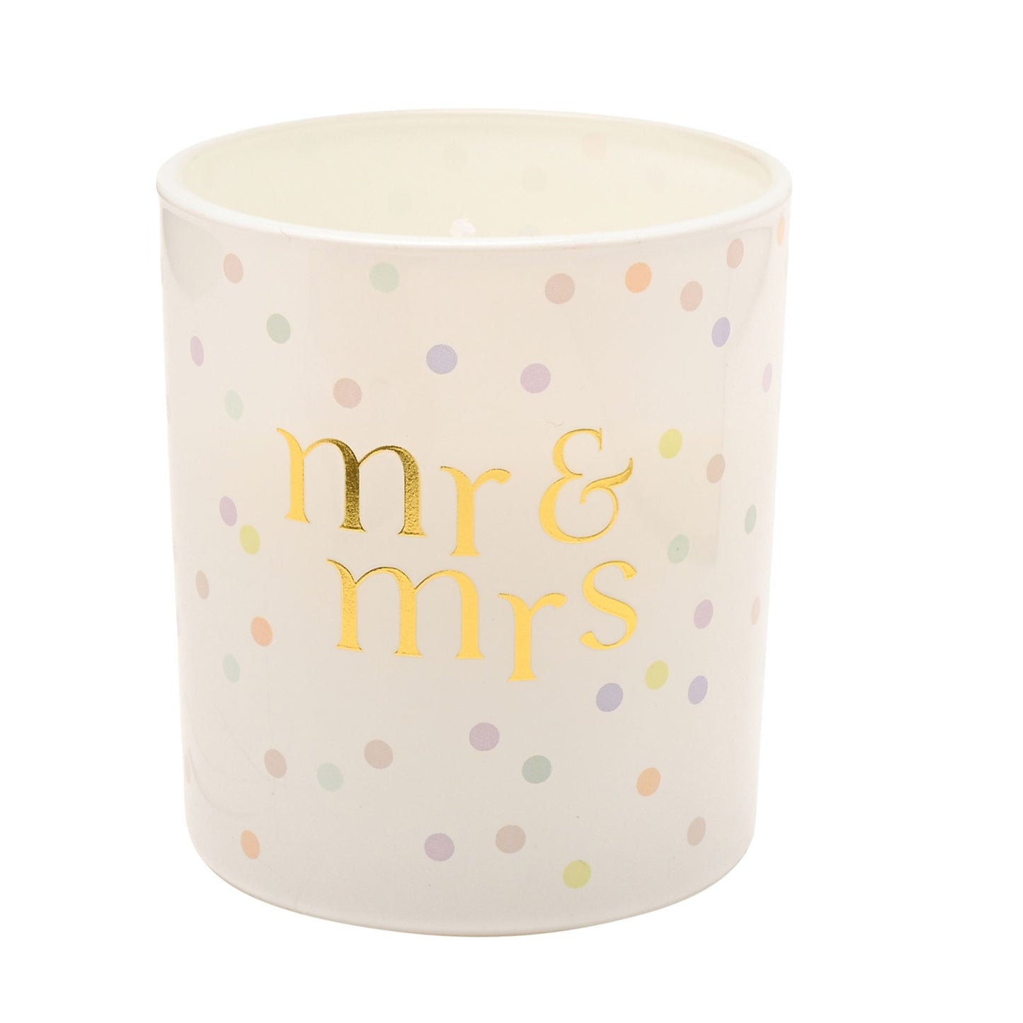 Confetti Candle- Mr & Mrs