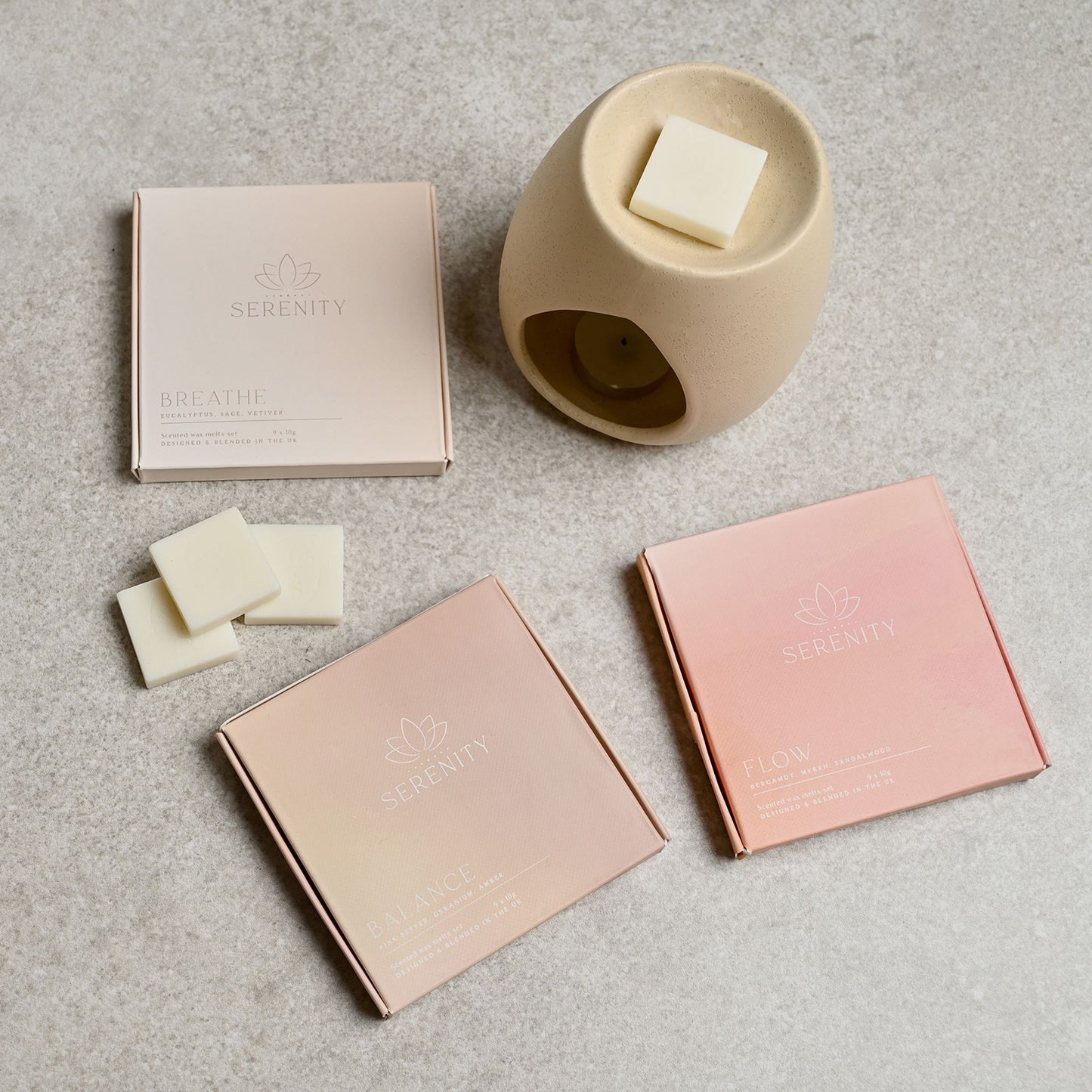 Serenity Breathe Set of 9 Wax Melts Eucalyptus,Sage & Vetiver