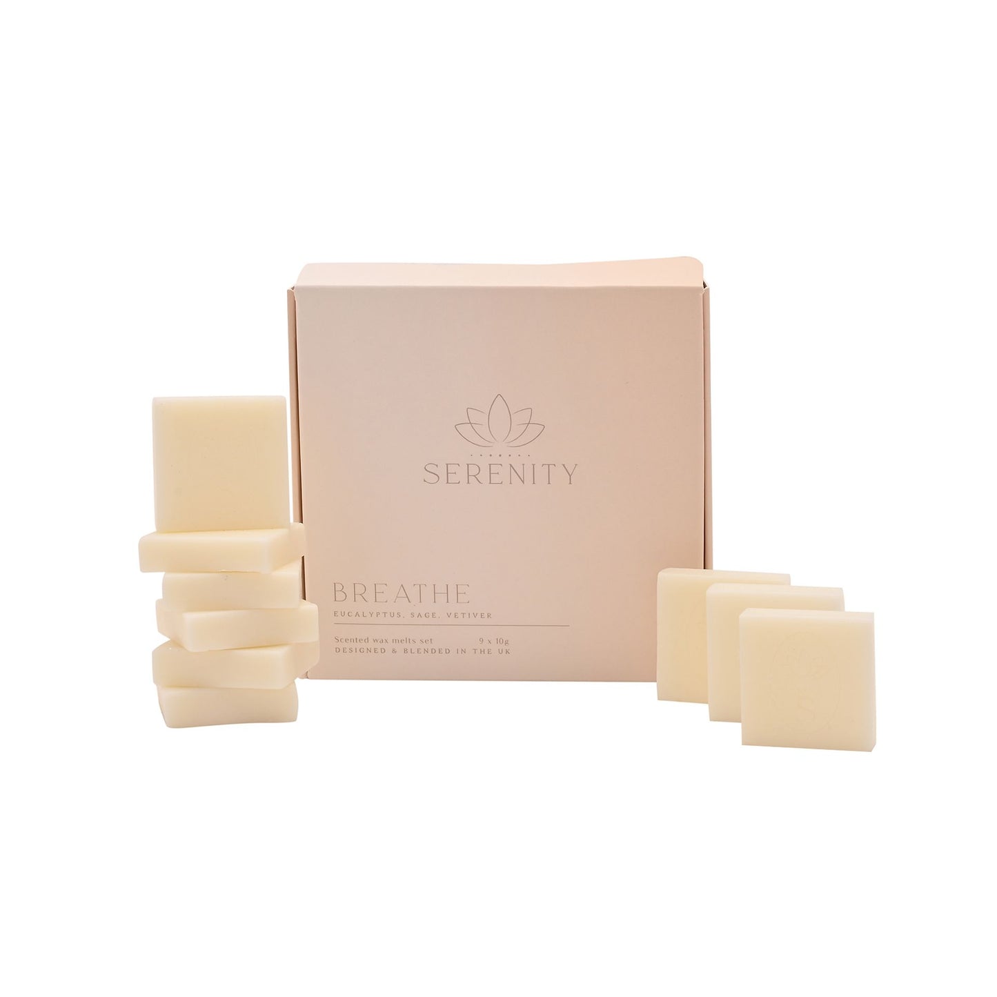 Serenity Breathe Set of 9 Wax Melts Eucalyptus,Sage & Vetiver