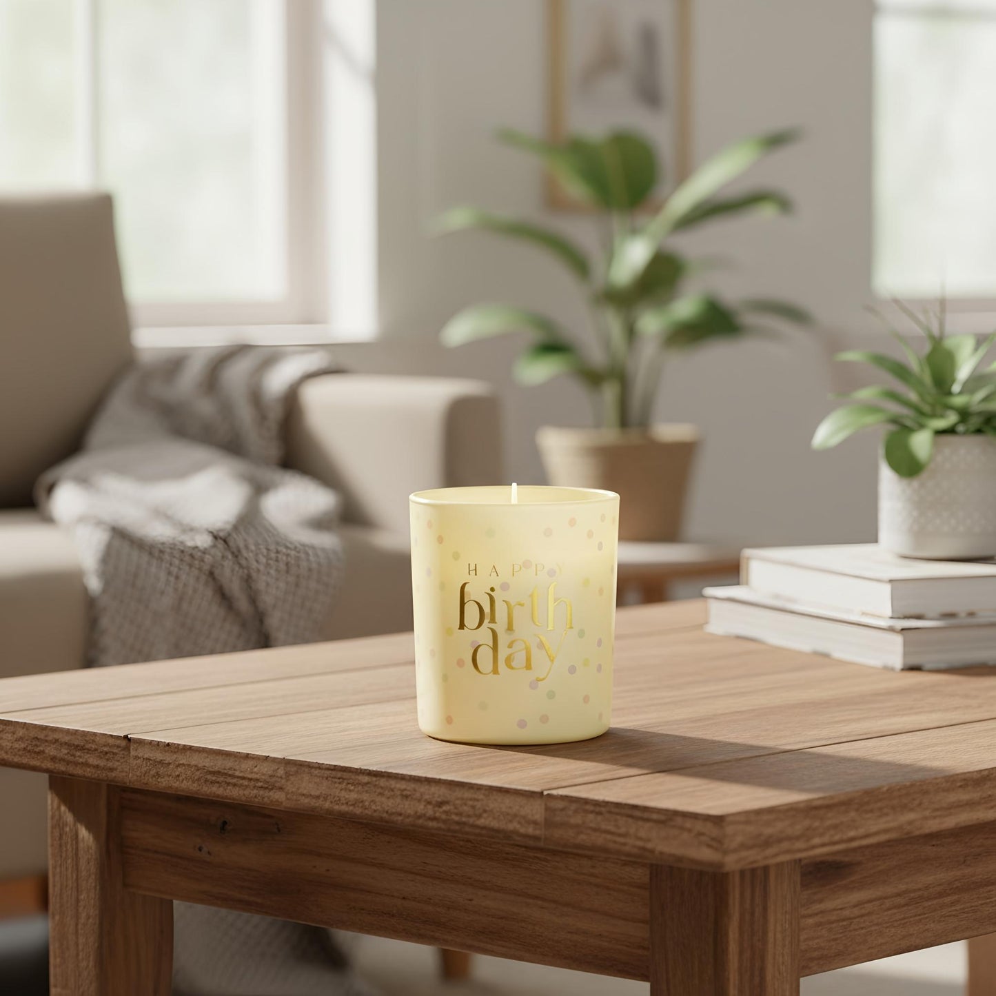 Confetti Candle - Happy Birthday