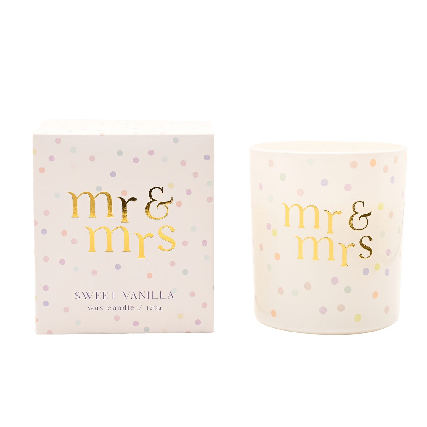 Confetti Candle- Mr & Mrs