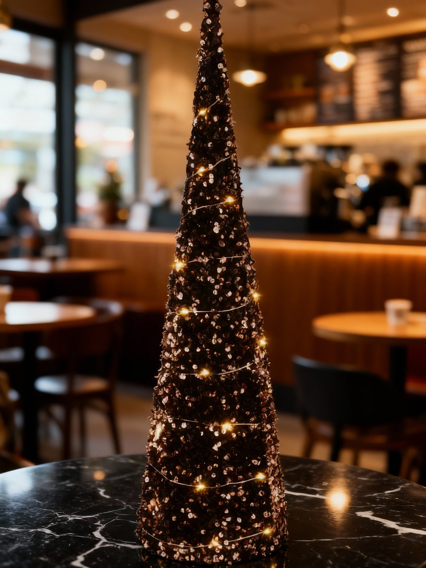 Sequin Cone Tree - Led