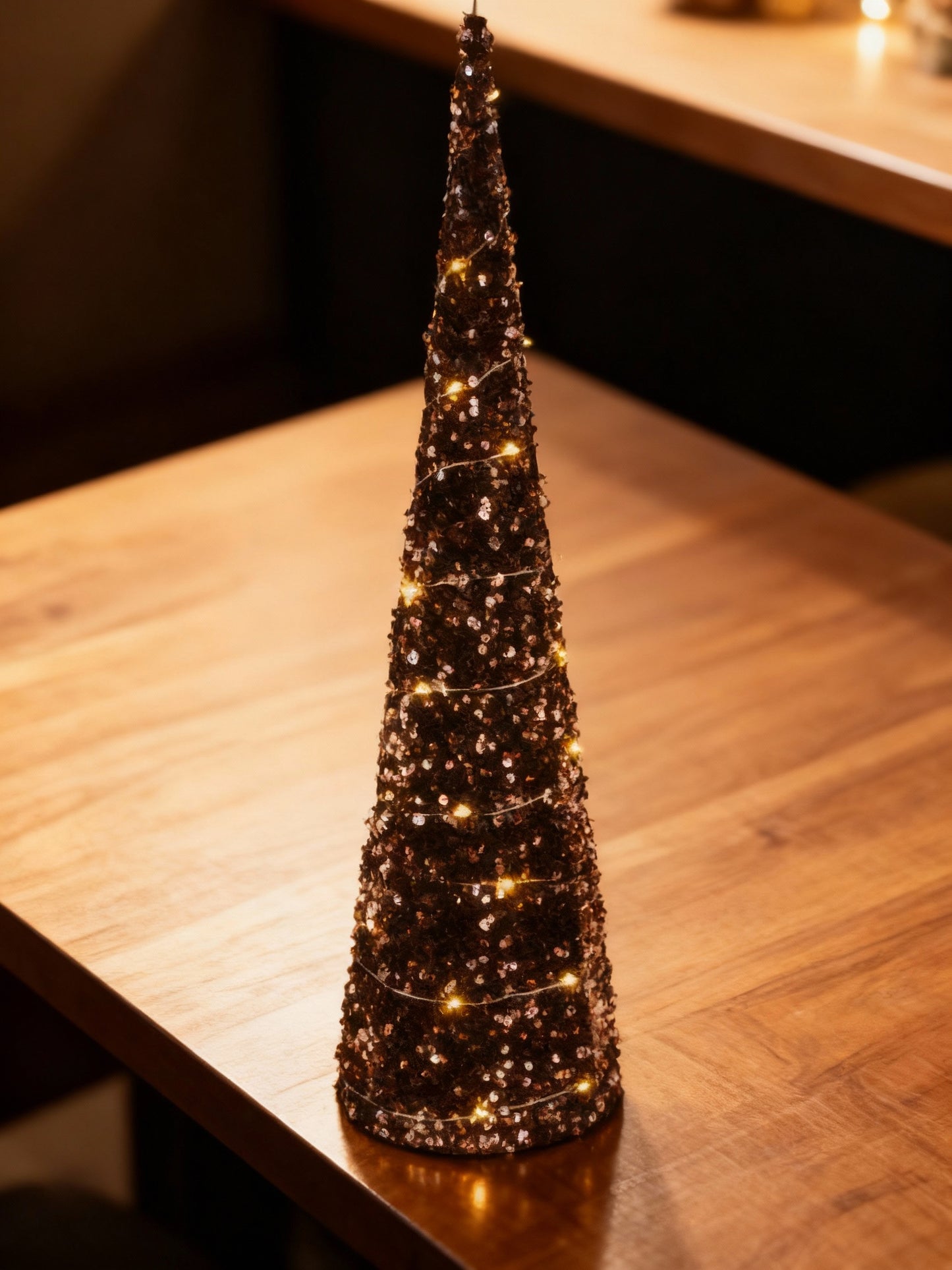 Sequin Cone Tree - Led