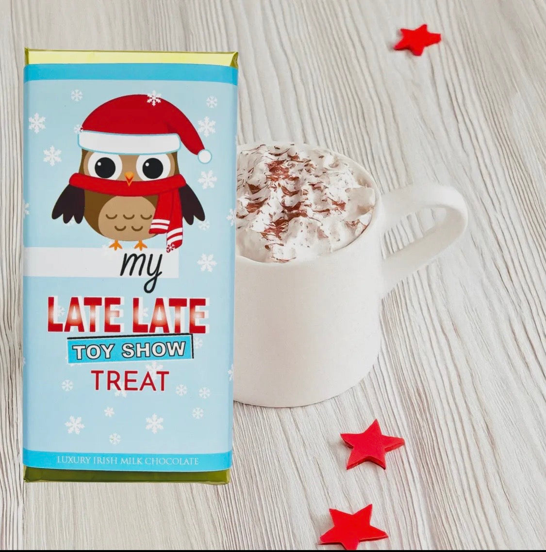 Late Late Toy Show Treat Luxury Irish Chocolate. Naturally Gluten free.