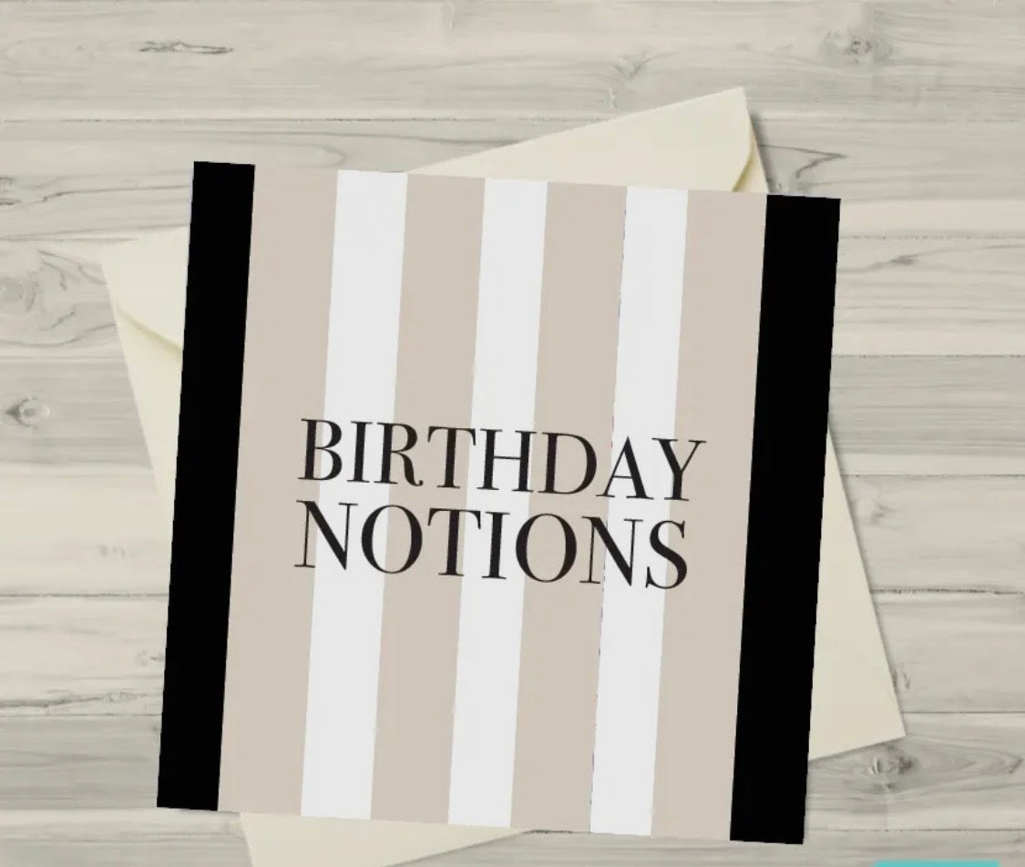 Birthday card notions
