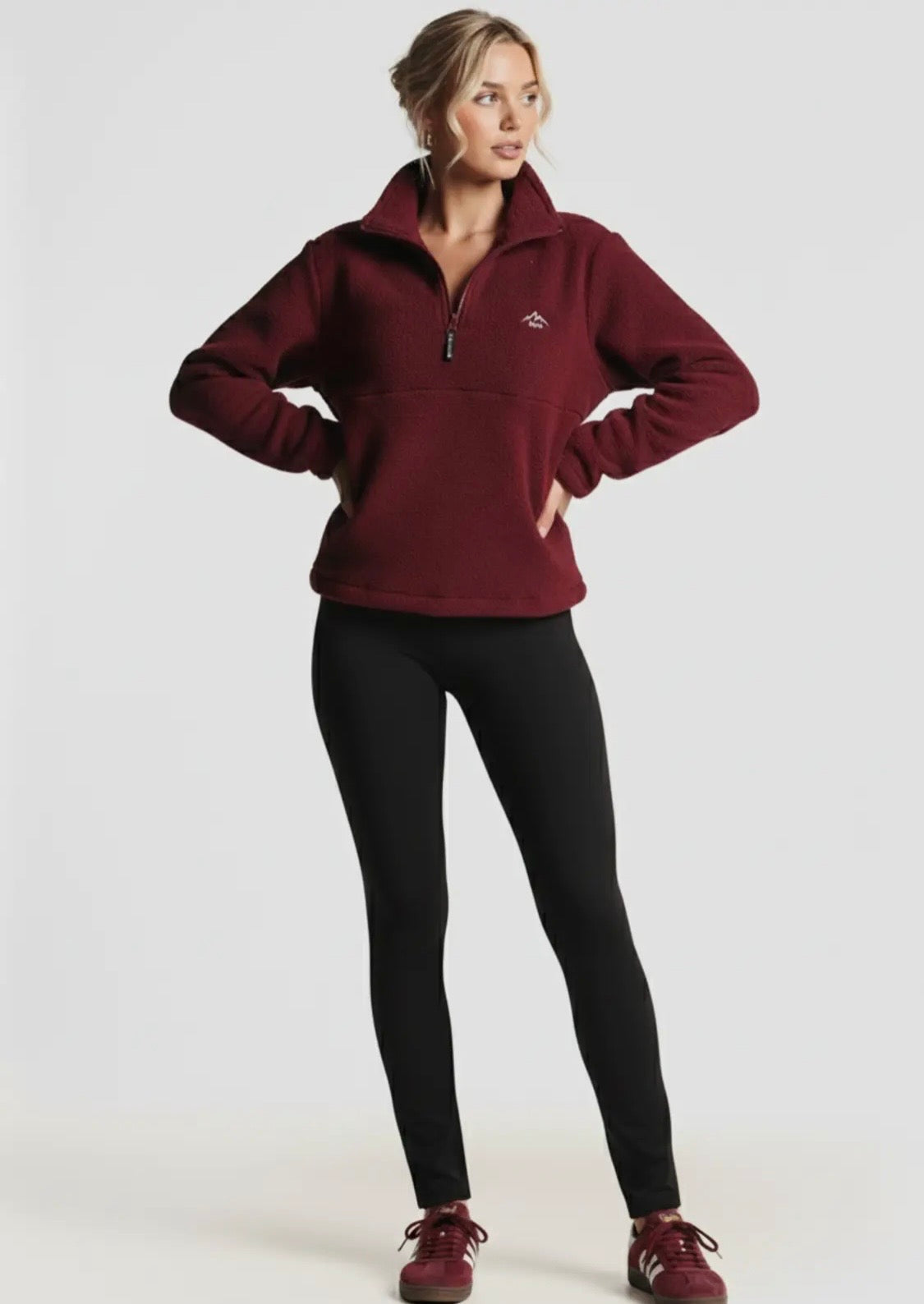 Fleece The Peak in Cherry
