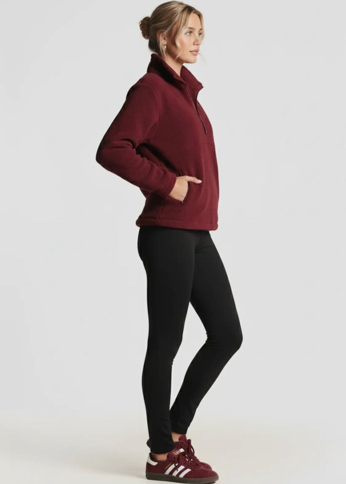 Fleece The Peak in Cherry