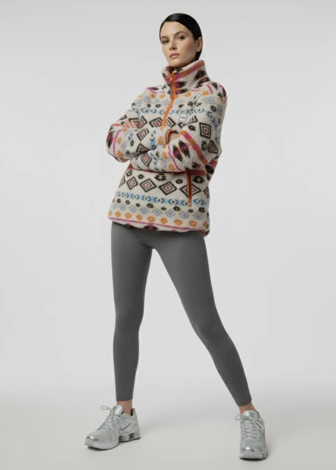 Fleece The Trek fleece in Hot Pink Aztec