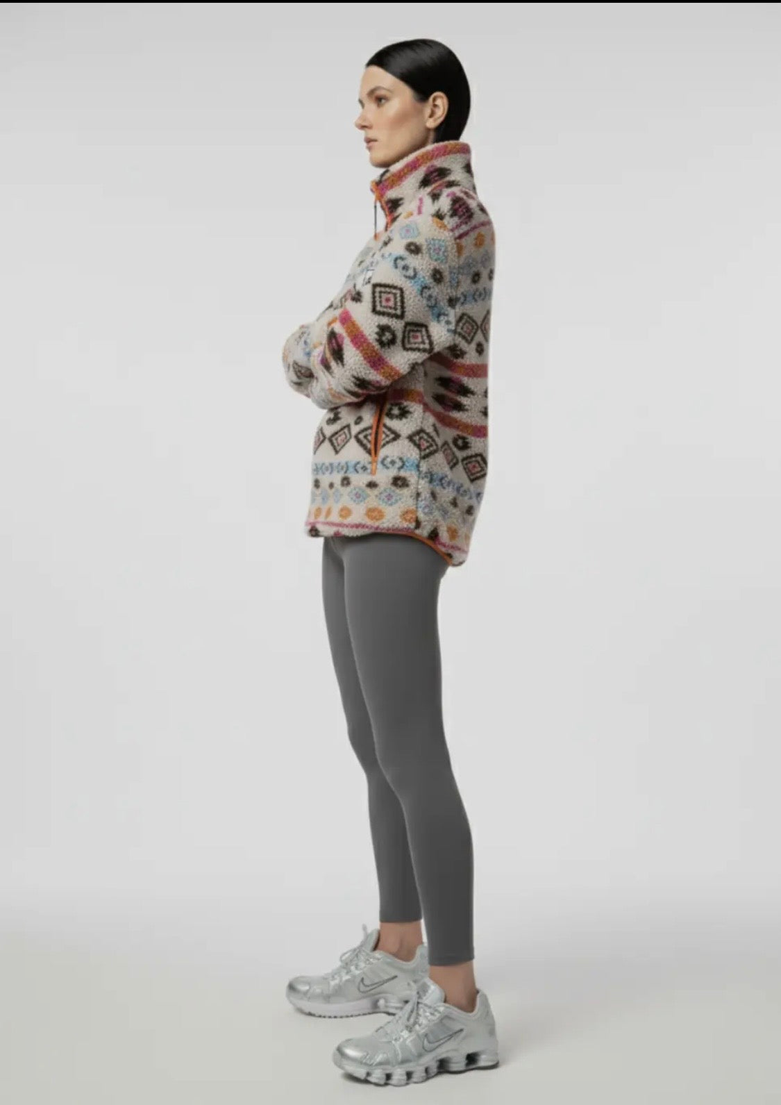 Fleece The Trek fleece in Hot Pink Aztec