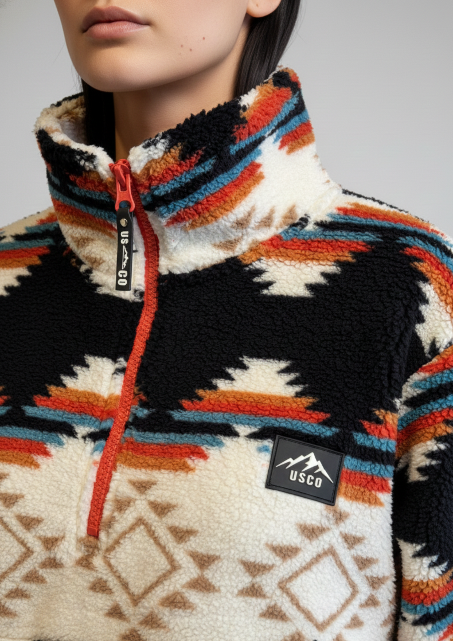 Fleece The Trek Black Aztec