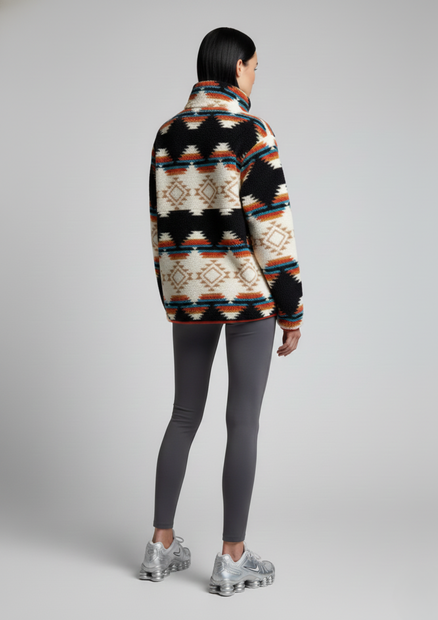 Fleece The Trek Black Aztec