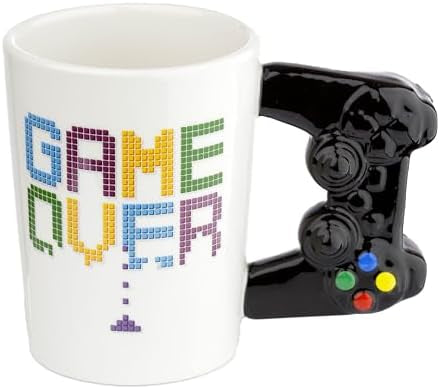 Game Over Game Controller Ceramic Shaped Handle Mug