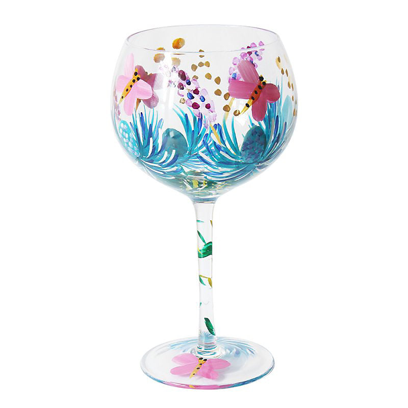 Gin Glass Handpainted assorted